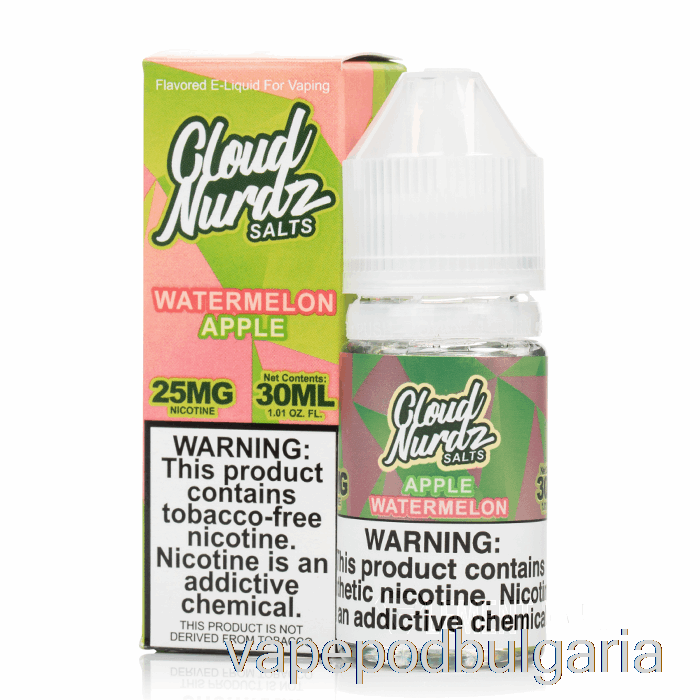 Vape Bulgaria диня ябълка - облак Nurdz соли - 30ml 25mg